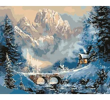 Картина по номерам Зимний пейзаж 40*50 Origami (LW3076)