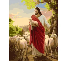 Картина по номерам Ікона Ісус 40*50 см Origamі (LW3180)