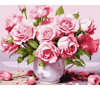 Картина за номерами Рожеві троянди art_selena_ua 40x50 Ideyka (KHO3254)