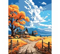 Картина за номерами Дорога до хмаринок у селі 40*50 см SANTI (954746)