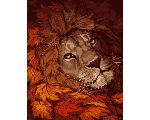 Картина за номерами ПРЕМІУМ Осінній лев розміром 40х50 см Strateg (DY201)