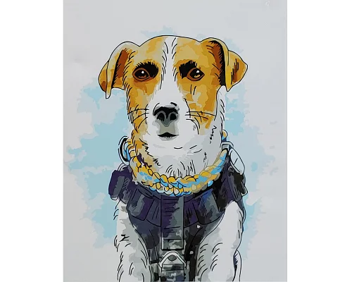 Картина за номерами Акварельний пес Патрон розміром 40х50 см Strateg (SY6938)