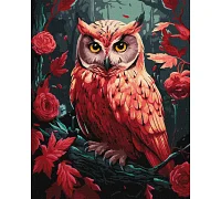 Картина по номерам Красочная совушка с красками металлик 40x50 Идейка (KHO6579)