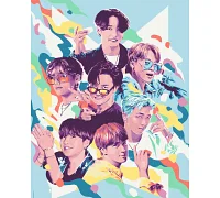 Картина по номерам Аніме K-Pop BTS Fun Art (Bangtan Boys) 40*50 см Origami (LW3288)