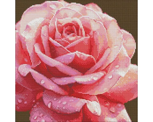 Алмазна мозаїка без підрамника Досконала троянда art_selena_ua 40х40 Ідейка (AMC7854)