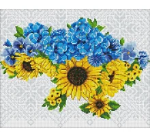 Алмазна мозаїка Квітуча батьківщина Україна 40х50 Ідейка (AMO7876)
