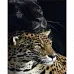 Алмазна мозаїка Strateg Пантера та леопард 30х40 см Strateg (HEG86057)
