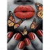 Алмазна мозаїка Strateg Поцілунок метелика без підрамника 30х40 см Strateg (GD86091)