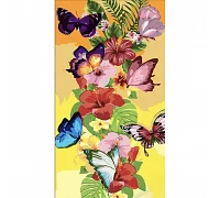 Картина за номерами Барвисті квіти та метелики 50х25 см Strateg (WW235)