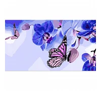 Картина за номерами Метелики на орхідеях 50х25 см Strateg (WW200)
