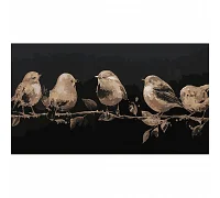 Картина за номерами Пташки на гілці 50х25 см Strateg (WW205)