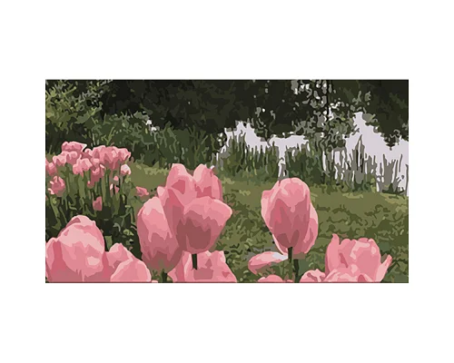 Картина за номерами Розкішне поле тюльпанів 50х25 см Strateg (WW209)