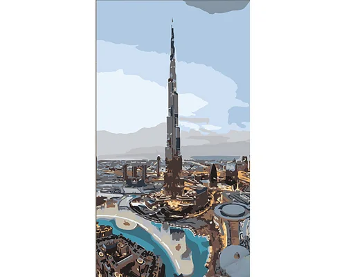 Картина за номерами Сучасні Дубаї 50х25 см Strateg (WW211)