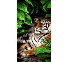 Картина за номерами Тигр у листі 50х25 см Strateg (WW221)