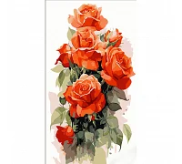 Картина за номерами Трепетні троянди 50х25 см Strateg (WW215)