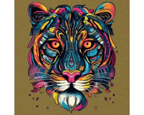 Картина за номерами антистрес Тигр у стилі поп-арт 30х30 см Strateg (JCEE36804)