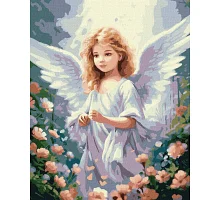 Картина за номерами Дитя Ангельська зовнішність 40x50 Ідейка (KHO5121)