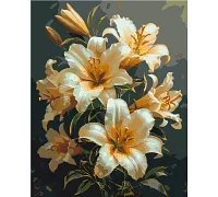 Картина по номерам  Яркие лилии с красками металлик 40х50 см Оригами (LW3303)