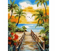 Картина за номерами Тропічний пляж 40*50 см SANTI (954781)