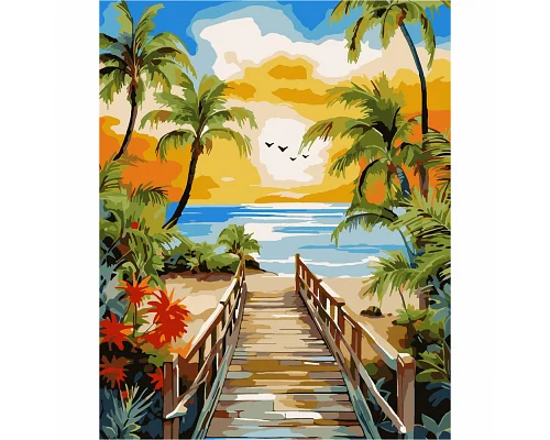 Картина за номерами Тропічний пляж 40*50 см SANTI (954781)