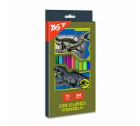 Олівці кольорові 12/24 кольорові Jurassic World YES (290748)