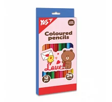 Олівці кольорові 12/24 кольорові Line Friends Choco YES (290746)