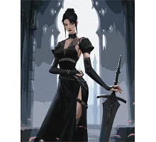 Картина по номерам Аниме Отважная девушка с мечом 40*50 см Ідейка (KHO8396)