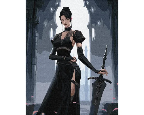 Картина за номерами Аніме Відважна дівчина з мечем 40*50 см Ідейка (KHO8396)