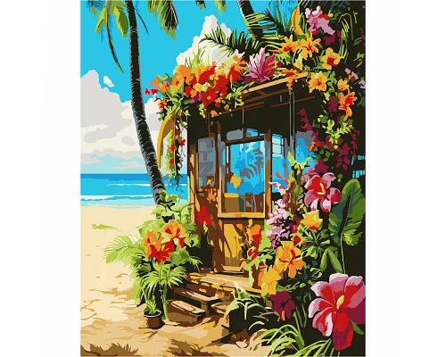 Картина за номерами Квіткове бунгало на Балі 40*50 см SANTI (954782)