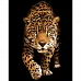 Картина за номерами Зустріч з леопардом розміром 40х50 см Strateg(DY257)