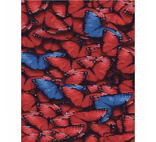 Картина за номерами Strateg Червоні метелики на кольоровому фоні розміром 40х50 см Strateg(SY6414)