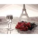 Картина за номерами Strateg Троянди в Парижі на кольоровому фоні розміром 40х50 см Strateg(SY6523)