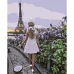 Картина за номерами Strateg Прогулянка Парижем на кольоровому фоні розміром 40х50 см Strateg(SY6534)