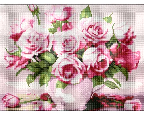 Алмазна мозаїка Рожеві троянди art_selena_ua Ідейка (AMO7906)