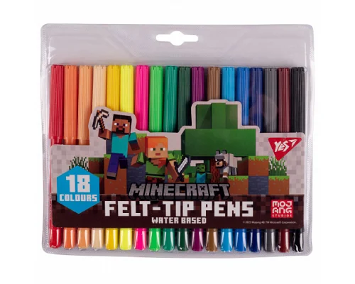 Фломастери Yes 18 кольорів Minecraft (650549)