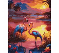 Картина по номерам SANTI Розовые фламинго 40х50 см (954811)