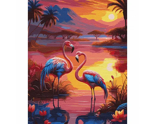 Картина по номерам SANTI Розовые фламинго 40х50 см (954811)
