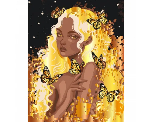 Картина по номерам  Золотая фея с красками металлик 40*х50 см АРТ-Крафт (10112-AC)