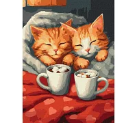 Картина по номерам - Влюбленные коты ©art_selena_ua 30х40 (KHO6588)