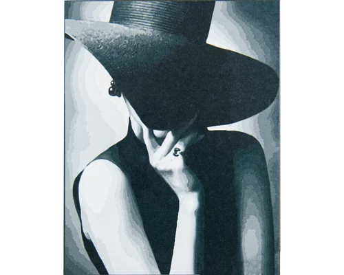 Картина за номерами Таємнича жінка на кольоровому фоні 40х50 см Strateg (VA-2794)