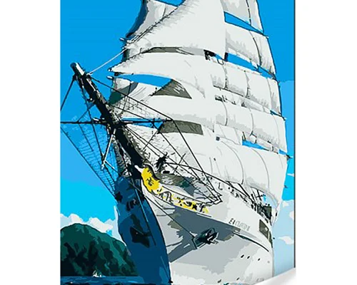 Картина за номерами Вітрильник у морі 30х40 см Strateg (SS1023)