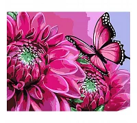 Картина за номерами Метелик на яскравих квітках 30х40 см Strateg (SS1090)