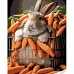 Картина за номерами Кролик у моркві 30х40 см Strateg (SS1129)