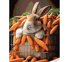 Картина за номерами Кролик у моркві 40х50 Strateg (GS1627)