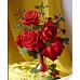 Алмазна мозаїка Strateg Оксамитово-червоні троянди розміром 30х40 см (HEG86876)