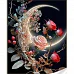 Алмазна мозаїка Strateg Місяць у трояндах розміром 30х40 см (HEG86903)