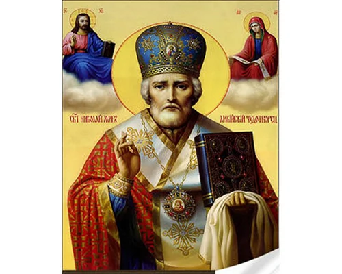 Алмазна мозаїка Strateg Ікона Святий Миколай Чудотворець розміром 30х40 см (GM86846)