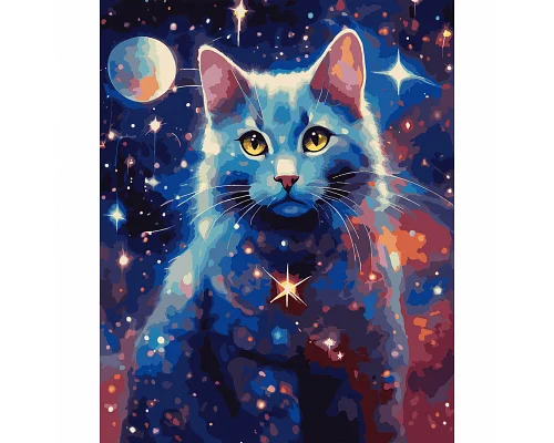 Картина за номерами SANTI Магічний кіт фарби металік 40х50 см (954834)