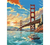 Картина за номерами  Міст Сан-Франциско Золоті ворота 40*50 см Орігамі (LW3328)