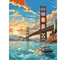 Картина за номерами  Міст Сан-Франциско Золоті ворота 40*50 см Орігамі (LW3328)